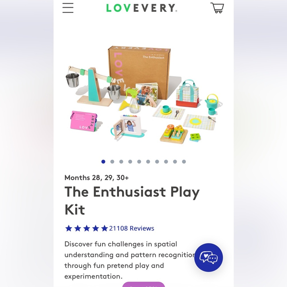 Lovevery -The Enthusiast Play Kit - Unopened Learning Set